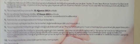 Prematüre hikayeleri yarışması